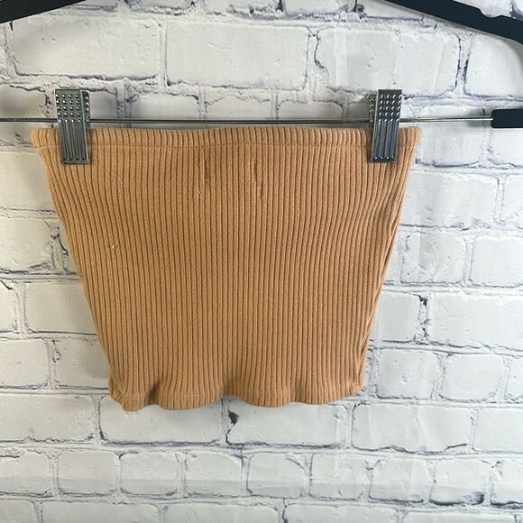 🤎 Urban Outfitters Tan Strapless Tube Top - Ribbed - Sz XS - Perfect Condition - Picture 3 of 3